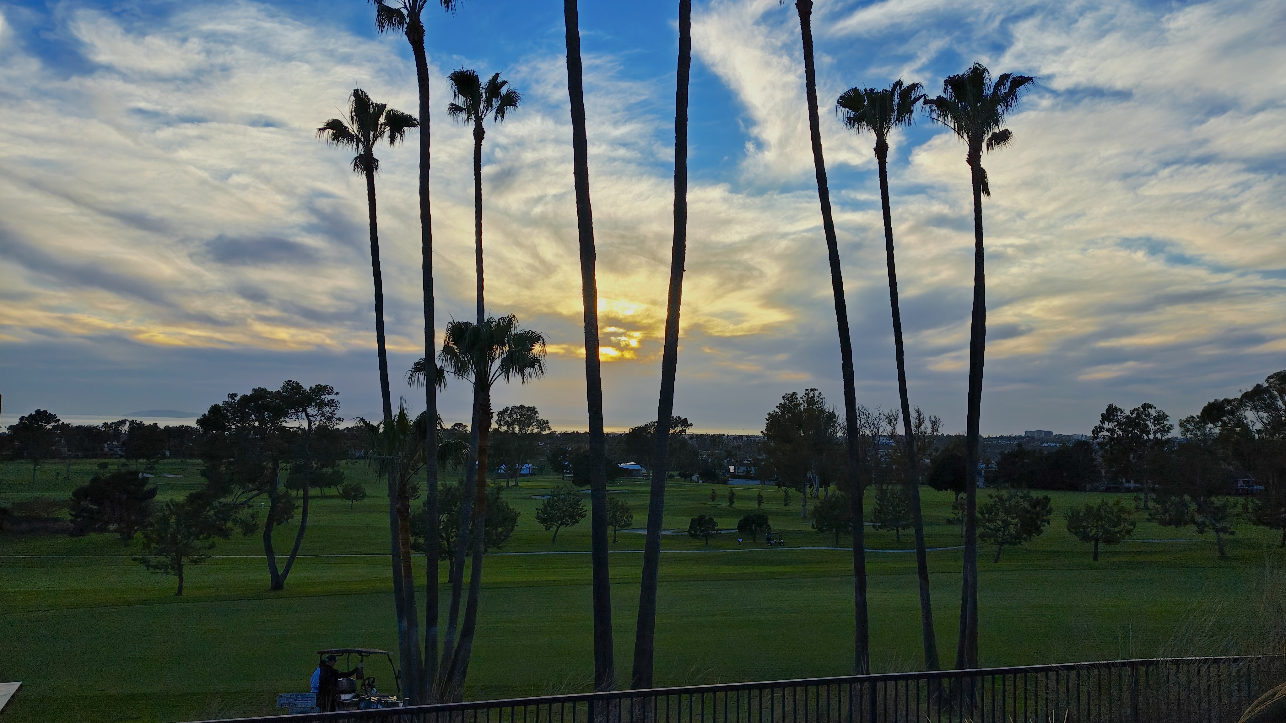 View of golf course in Newport Beach, California
